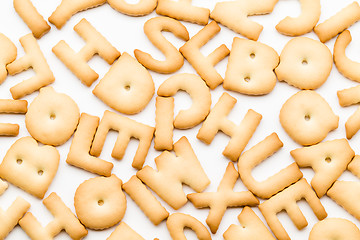 Image showing Stack of letter cookie