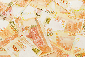 Image showing Thousand Hong Kong dollar background