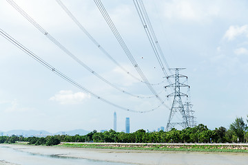 Image showing Electricity power tower