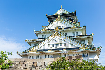 Image showing Osaka castle in Japan