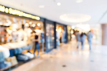 Image showing Blurred image of shopping mall