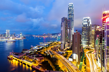 Image showing Hong Kong city at night