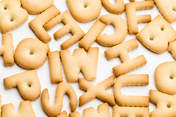 Image showing Pile of text biscuit