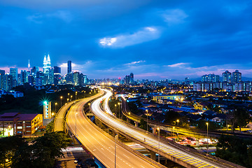 Image showing Kuala Lumpur city at night