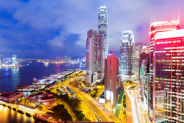 Image showing Hong Kong city at night