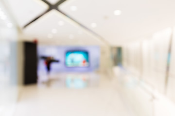 Image showing Shopping mall blur background with bokeh