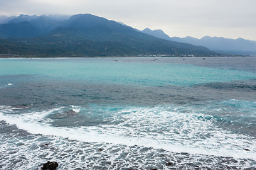 Image showing Seascape and mountain