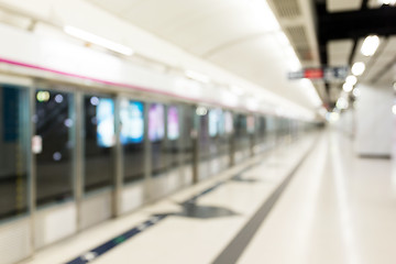 Image showing Blur background of the train station