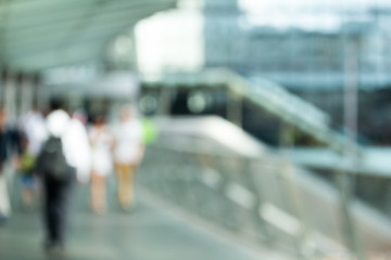 Image showing Blur view of walkway in commercial area