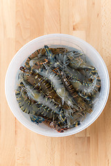 Image showing Prawns in bowl