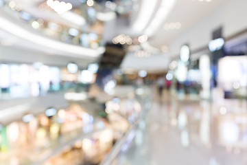 Image showing Blurred image of shopping mall and people