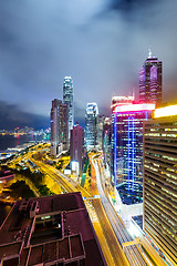 Image showing Night view of Hong Kong