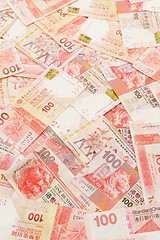 Image showing One hundred Hong Kong Dollar background