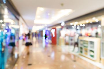 Image showing Store, shopping mall abstract defocused blurred background