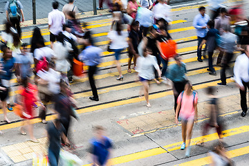 Image showing Bokeh view of Hong Kong Busy road