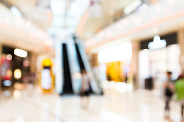 Image showing People shopping in department store. Defocused blur background