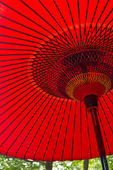 Image showing Traditional red umbrella