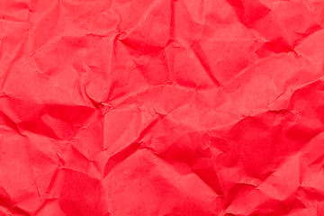 Image showing Texture of old red wrinkled paper