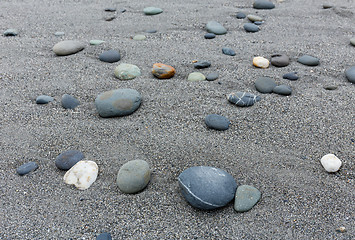 Image showing Pebbles stone on the beach