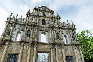 Image showing Ruins St Paul church in Macau, China