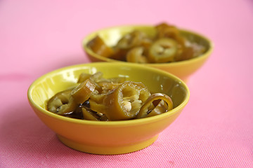 Image showing Pickled chillis