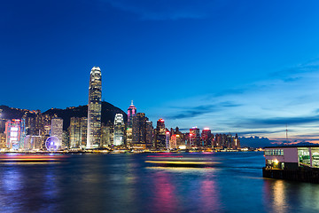 Image showing Hong Kong skyline at night