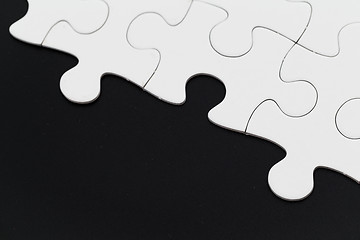 Image showing Blank white puzzle with missing piece