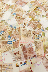 Image showing Five hundred Hong Kong Dollar background