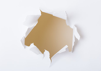 Image showing Hole on white paper set