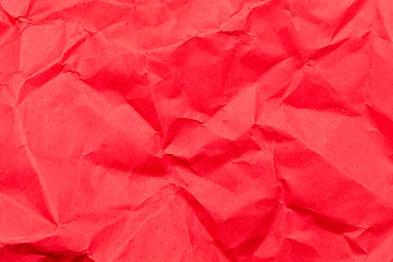 Image showing Red old crumpled paper