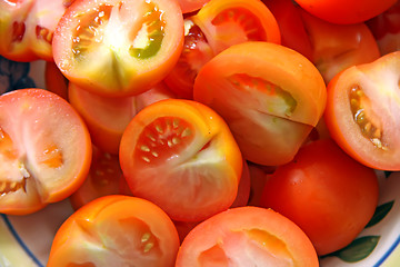 Image showing Sliced tomatoes