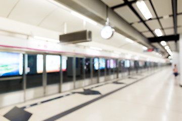 Image showing Blur background of metro station