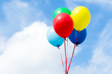Image showing Bunch of colorful balloons