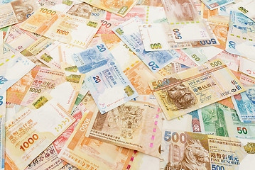 Image showing Group of different Hong Kong bank note