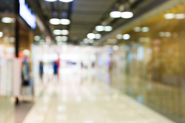 Image showing Defocused blur background of shopping mall