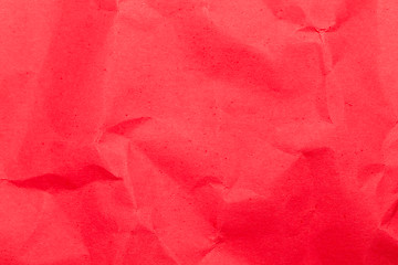 Image showing Texture of old red wrinkled paper