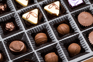 Image showing Box of chocolate truffles