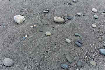 Image showing Pebbles on beach