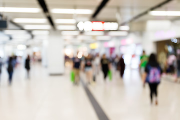 Image showing Blur crowded people at subway station