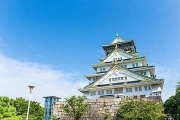 Image showing Osaka castle in Japan