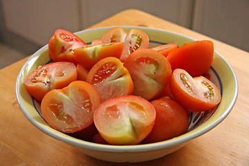 Image showing Sliced tomatoes