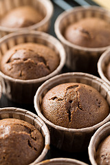 Image showing Chocolate muffins cake