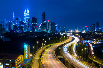 Image showing Kuala Lumpur cityscape at night