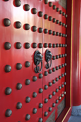 Image showing Chinese temple doorway