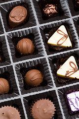 Image showing Box of chocolates truffles