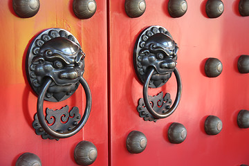 Image showing Chinese temple doorway