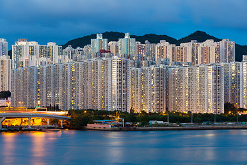 Image showing Hong Kong city at night