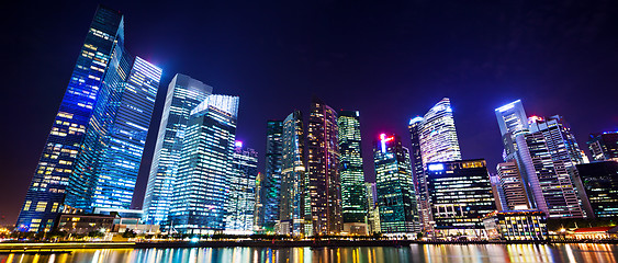 Image showing Cityscape Singapore at night