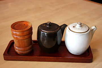 Image showing Japanese condiment containers