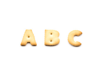 Image showing Letter ABC cookie isolated on white background 